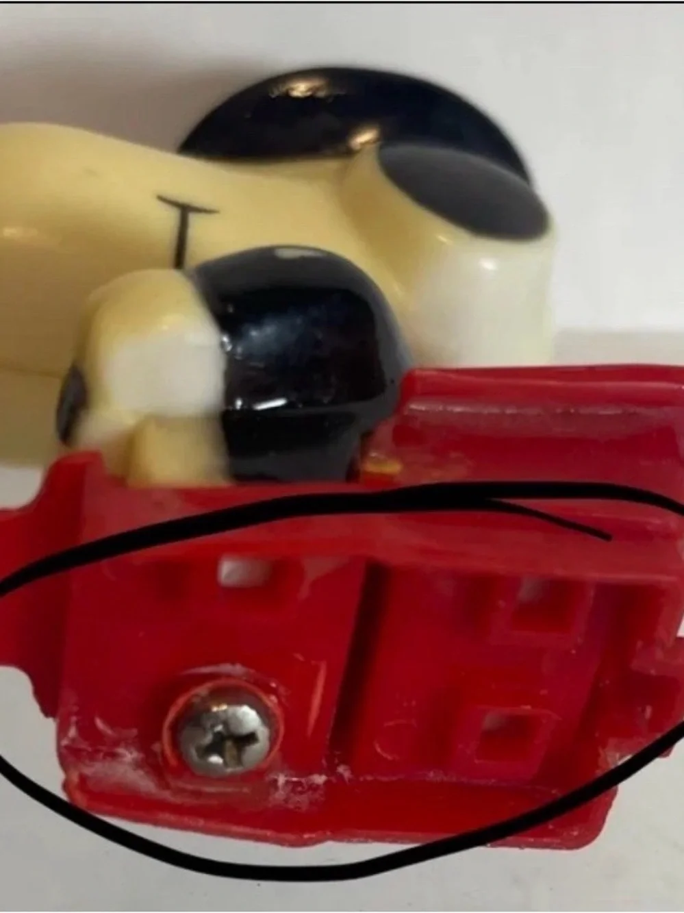 Vintage Snoopy Plastic Figure From 1950s Hong Kong Car PLEASE READ Snoopy Only